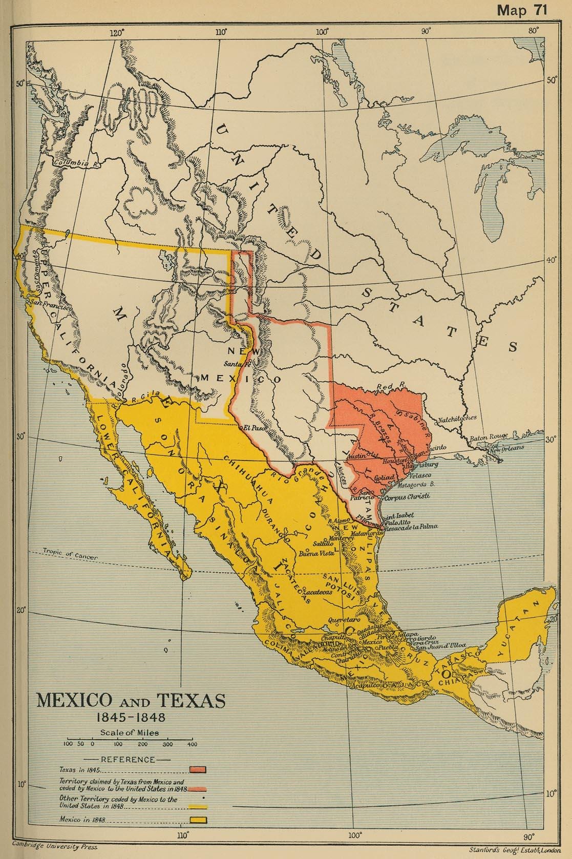 карта Мексики 1700
