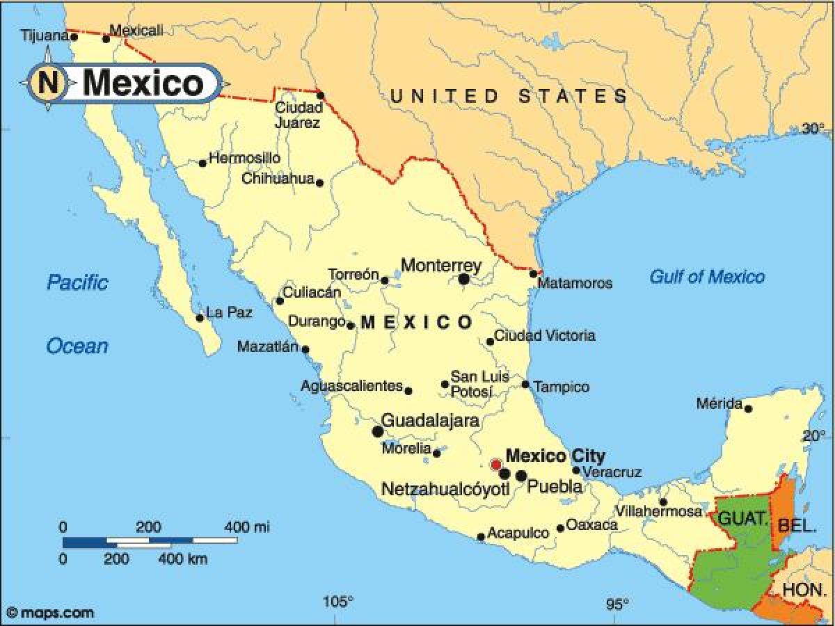 страна Мексика карта