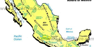 Карта гора Мексика диапазоны