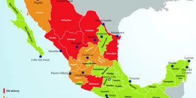 Мексика консультативного карта путешествия