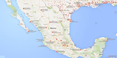 Аэропорты Мехико на карте