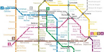 Схема метро Мехико