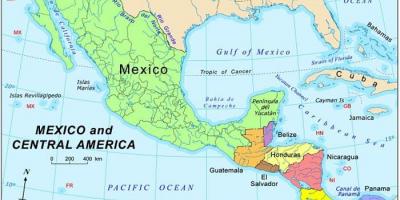 Карту Мексики и Центральной Америки